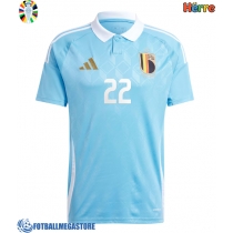 Fotballdrakt Herre Belgia Jeremy Doku #22 Bortedrakt EM 2024 Kortermet